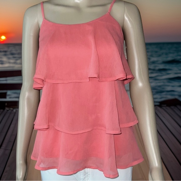 Candie's Tops - Candies Layered Chiffon Ruffled Tank